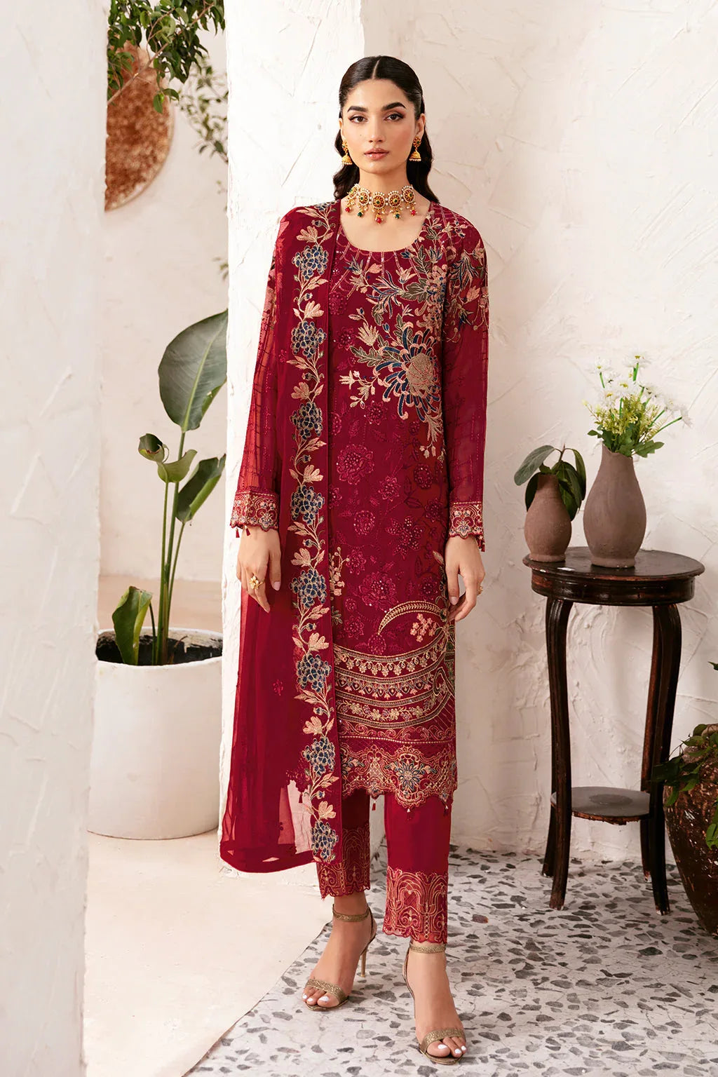 Ramsha | Rangoon Chiffon Collection 24 | D-1205 - Aqsa Fabrics