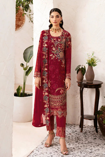 Ramsha | Rangoon Chiffon Collection 24 | D-1205 - Aqsa Fabrics