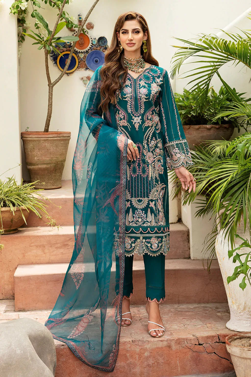 Ramsha | Luxury Lawn 24 | Y-808 - Aqsa Fabrics