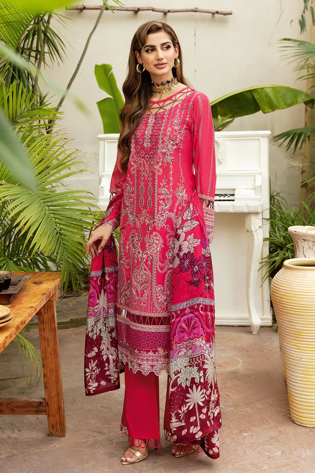 Ramsha | Riwayat Lawn Collection| Y-810 - Aqsa Fabrics