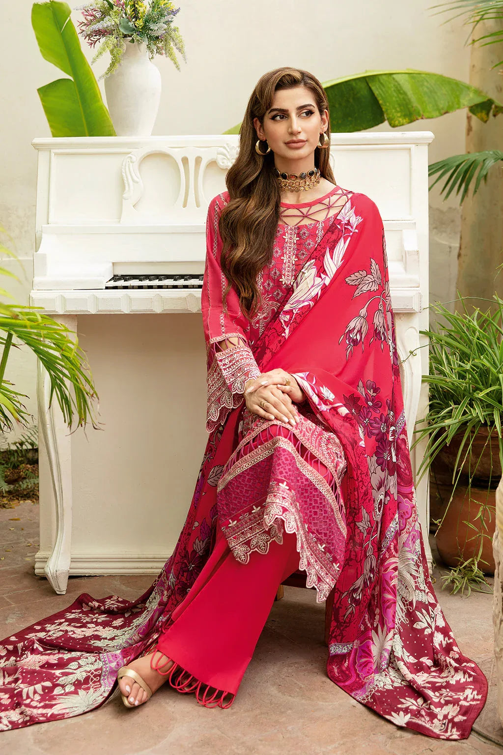 Ramsha | Riwayat Lawn Collection| Y-810 - Aqsa Fabrics