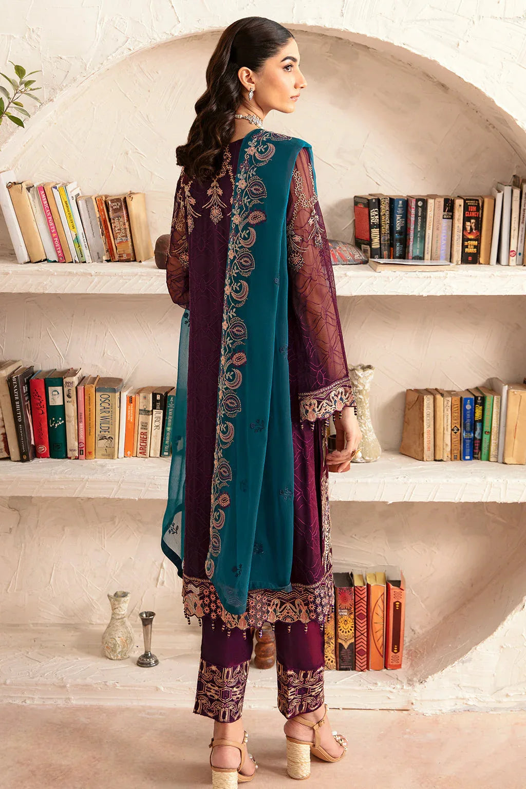 Ramsha | Rangoon Chiffon Collection 24 | D-1211 - Aqsa Fabrics