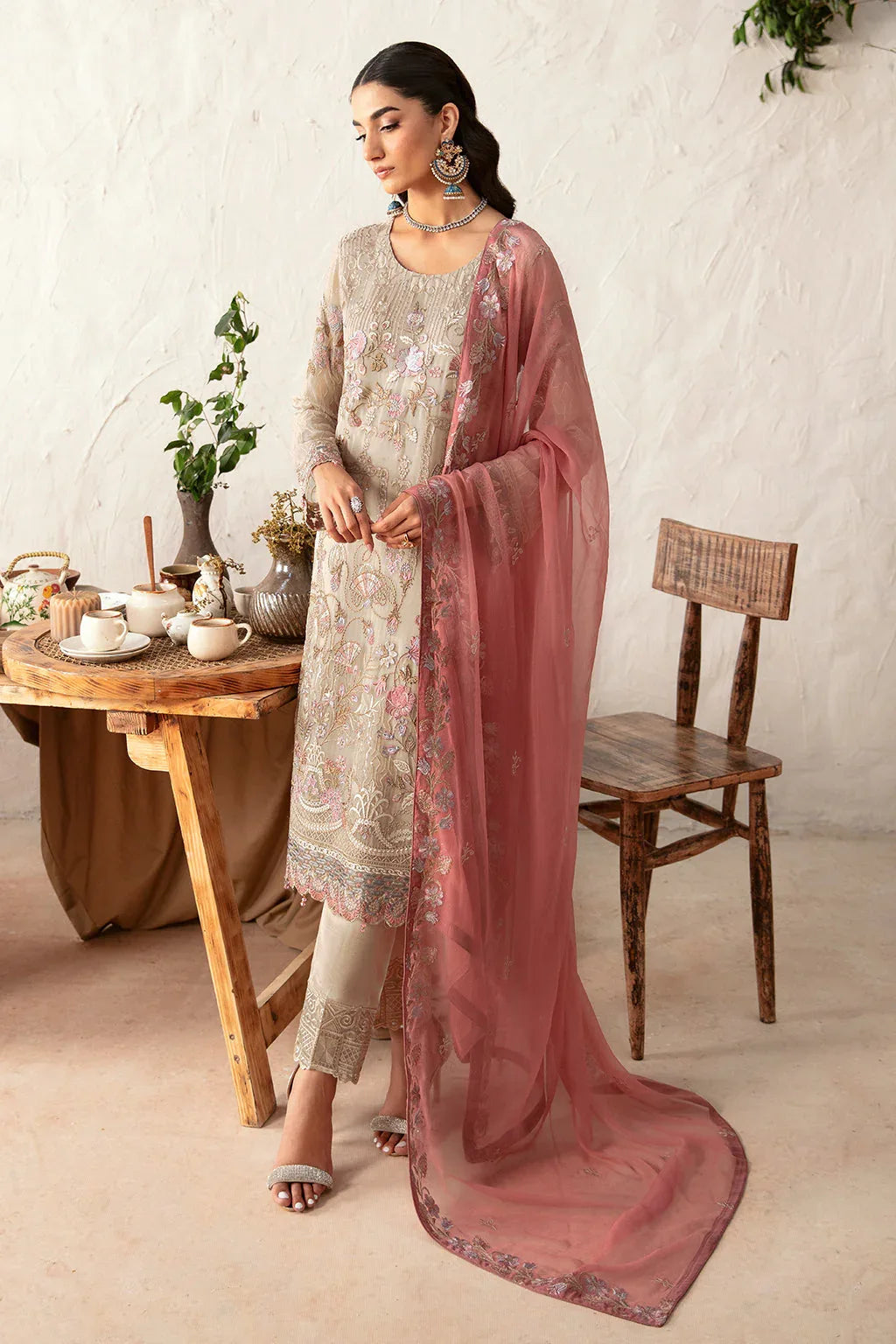 Ramsha | Rangoon Chiffon Collection 24 | D-1212 - Aqsa Fabrics