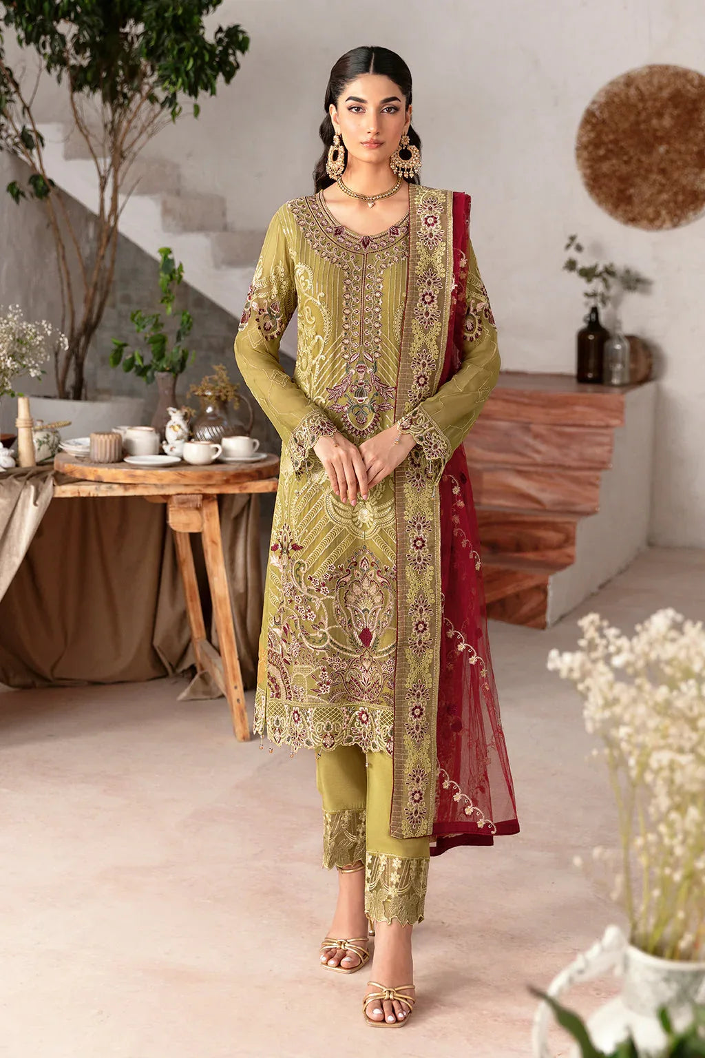 Ramsha | Rangoon Chiffon Collection 24 | D-1203 - Aqsa Fabrics