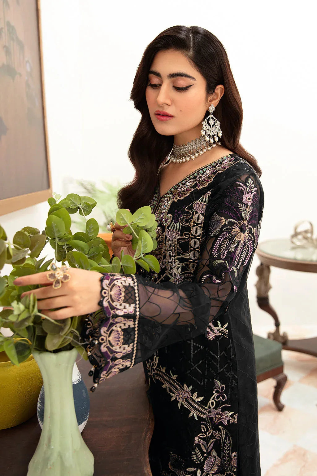 Ramsha | Minhal Organza Collection | M-1006 - Aqsa Fabrics