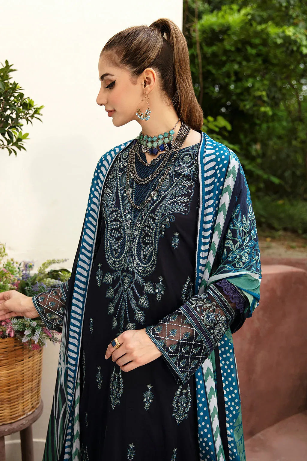Ramsha | Luxury Lawn 24 | Y-803 - Aqsa Fabrics