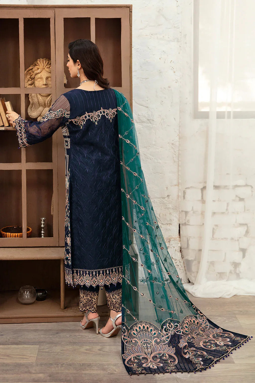 Ramsha | Minhal Organza Collection | M-1009 - Aqsa Fabrics