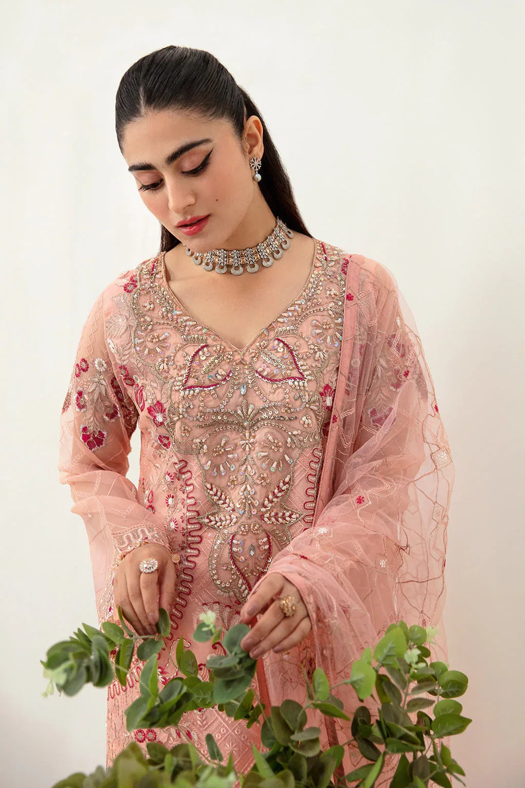 Ramsha | Minhal Organza Collection | M-1007 - Aqsa Fabrics