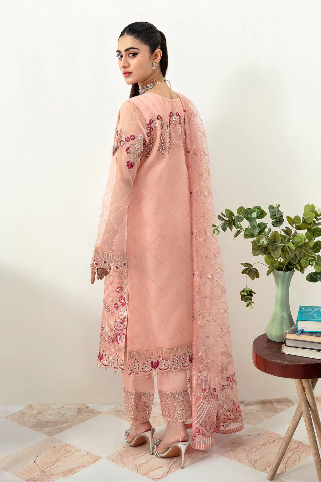Ramsha | Minhal Organza Collection | M-1007 - Aqsa Fabrics