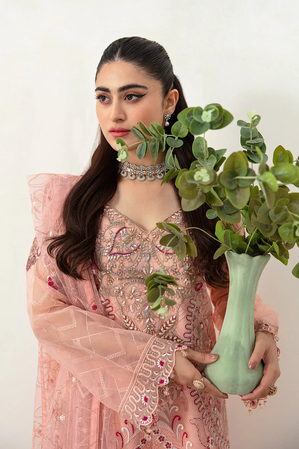 Ramsha | Minhal Organza Collection | M-1007 - Aqsa Fabrics