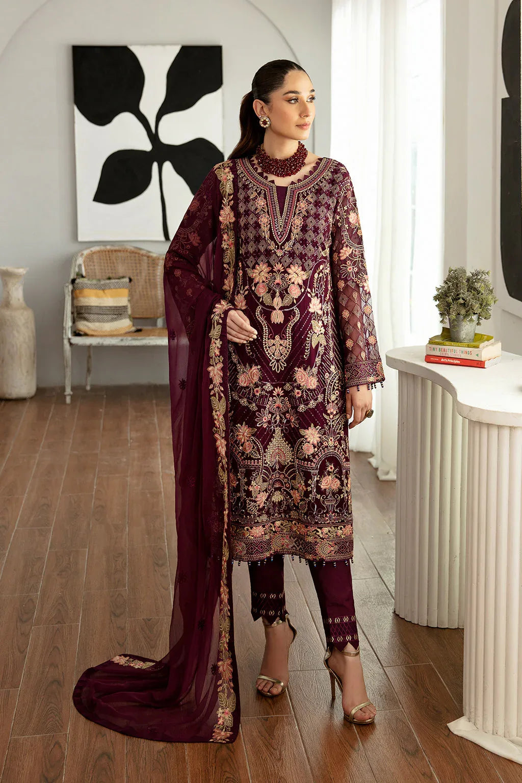 Ramsha | Rangoon Chiffon Collection 24 |D-1104 - Aqsa Fabrics