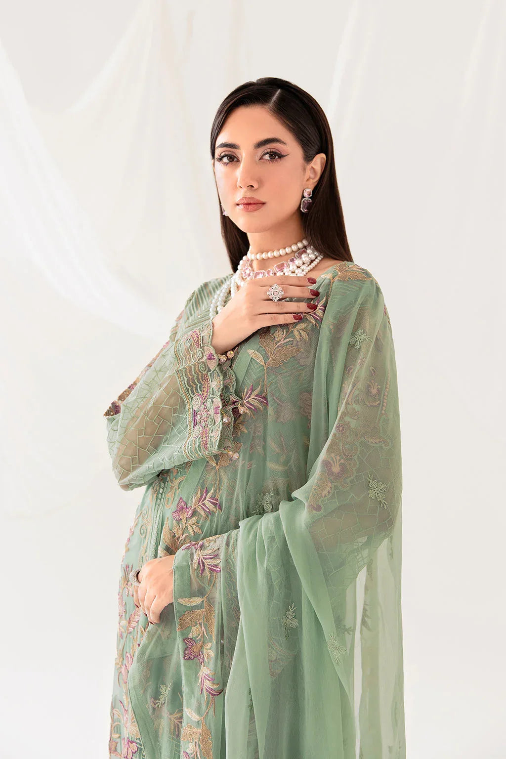 Ramsha | Rangoon Chiffon Collection 24 | D-1003 - Aqsa Fabrics