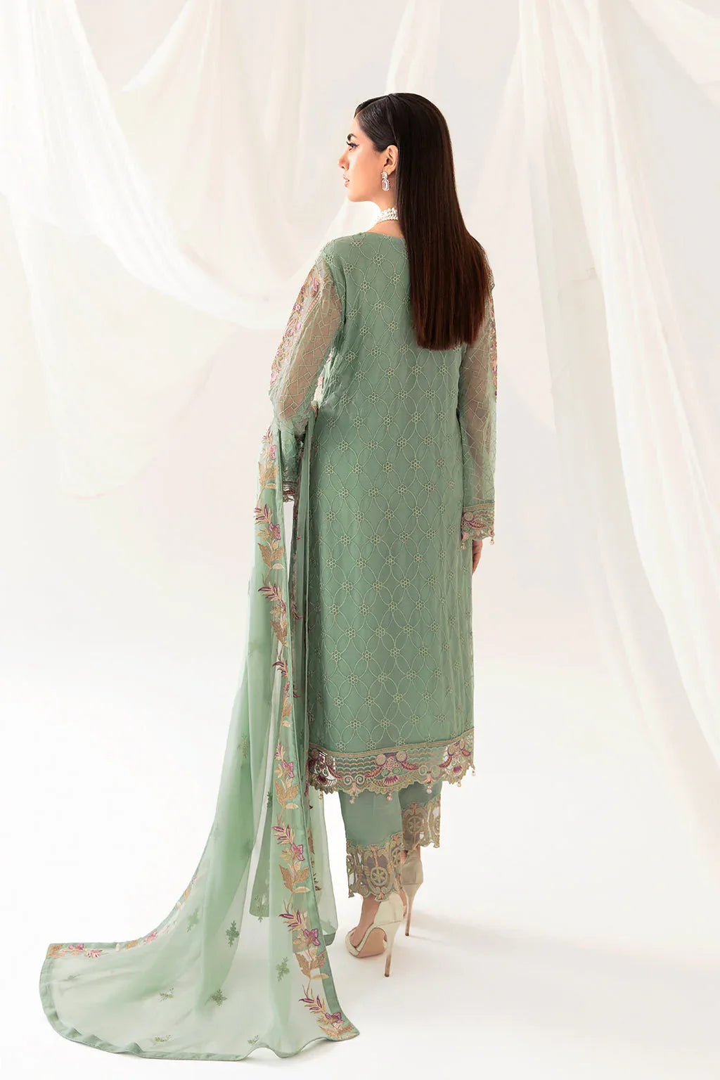 Ramsha | Rangoon Chiffon Collection 24 | D-1003 - Aqsa Fabrics