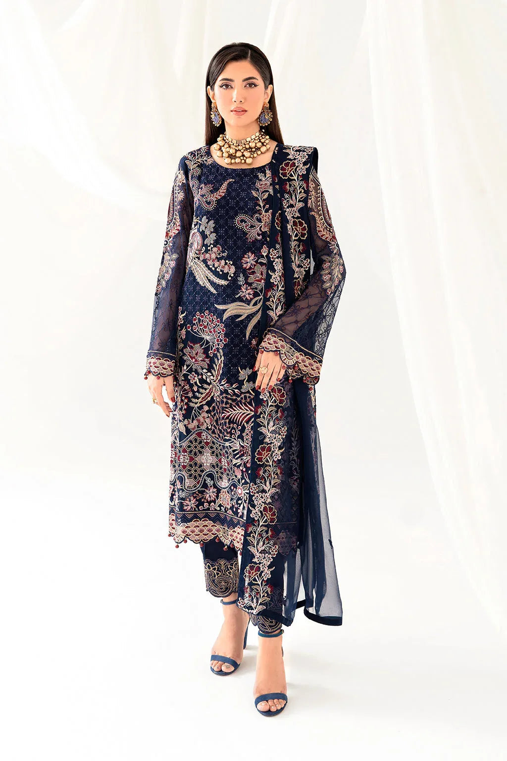 Ramsha | Rangoon Chiffon Collection 24 | D-1011 - Aqsa Fabrics