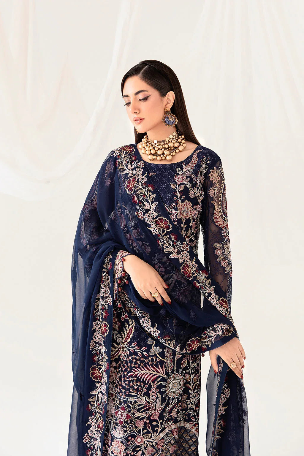 Ramsha | Rangoon Chiffon Collection 24 | D-1011 - Aqsa Fabrics