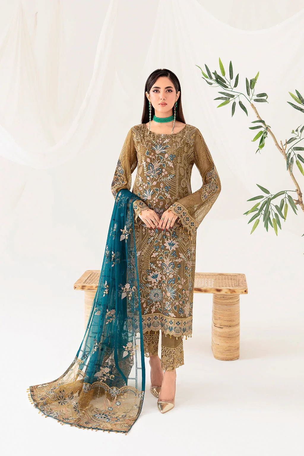 Ramsha | Rangoon Chiffon Collection 24 | D-1012 - Aqsa Fabrics