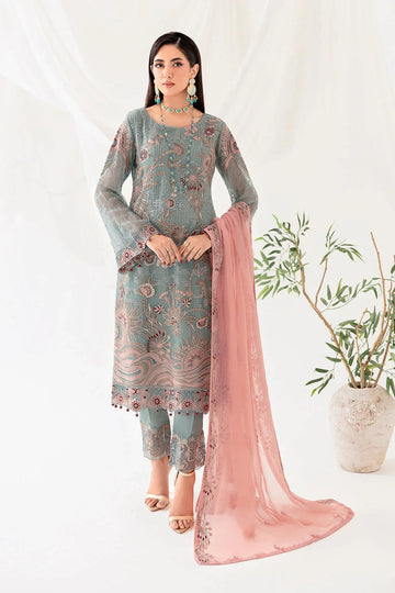 Ramsha | Rangoon Chiffon Collection 24 | D-1010 - Aqsa Fabrics