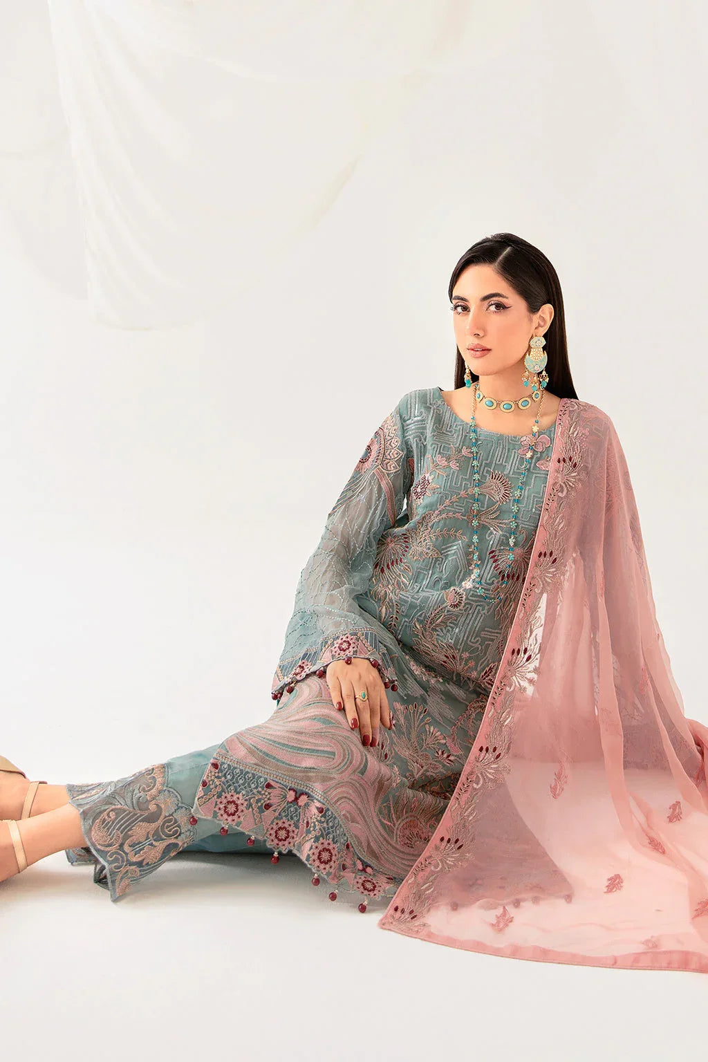 Ramsha | Rangoon Chiffon Collection 24 | D-1010 - Aqsa Fabrics