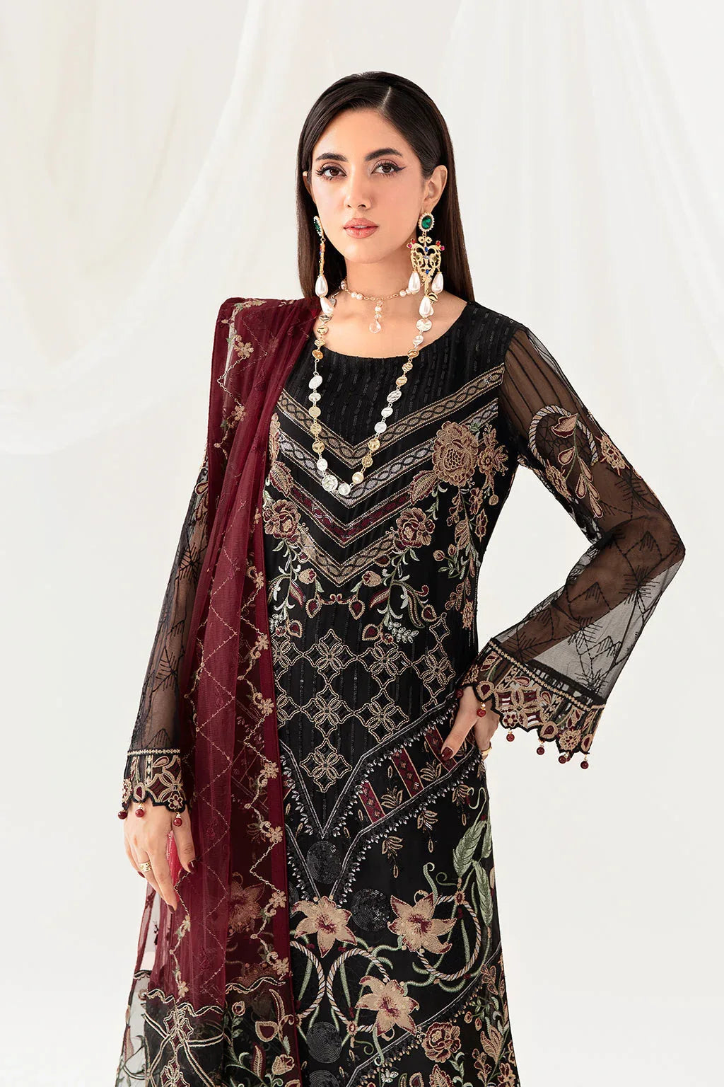 Ramsha | Rangoon Chiffon Collection 24 | D-1008 - Aqsa Fabrics