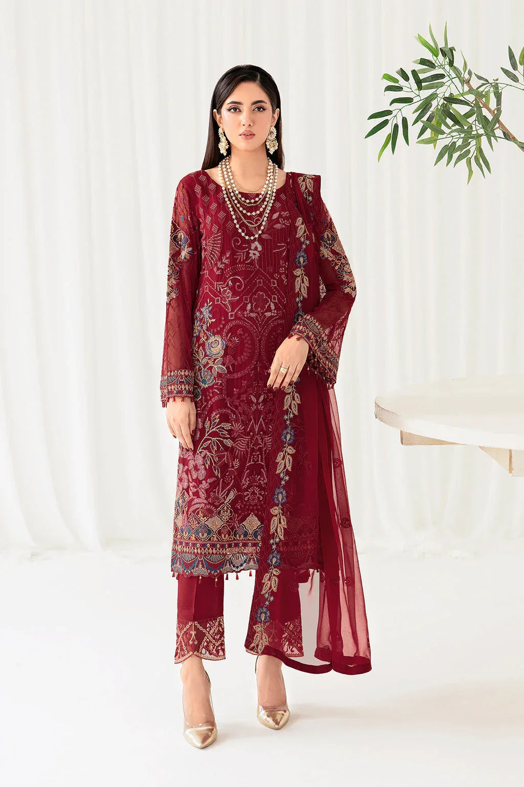Ramsha | Rangoon Chiffon Collection 24 | D-1004 - Aqsa Fabrics