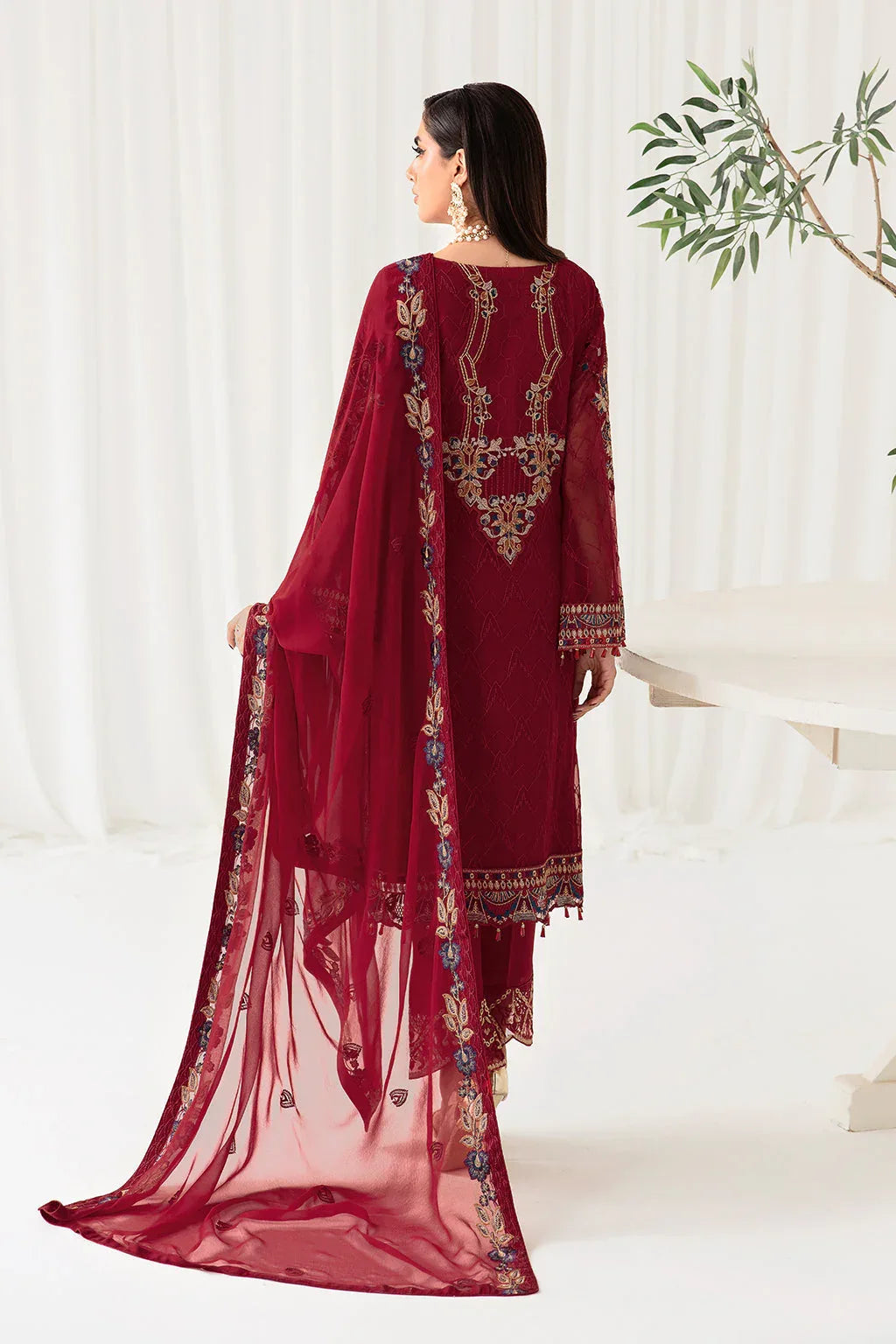Ramsha | Rangoon Chiffon Collection 24 | D-1004 - Aqsa Fabrics