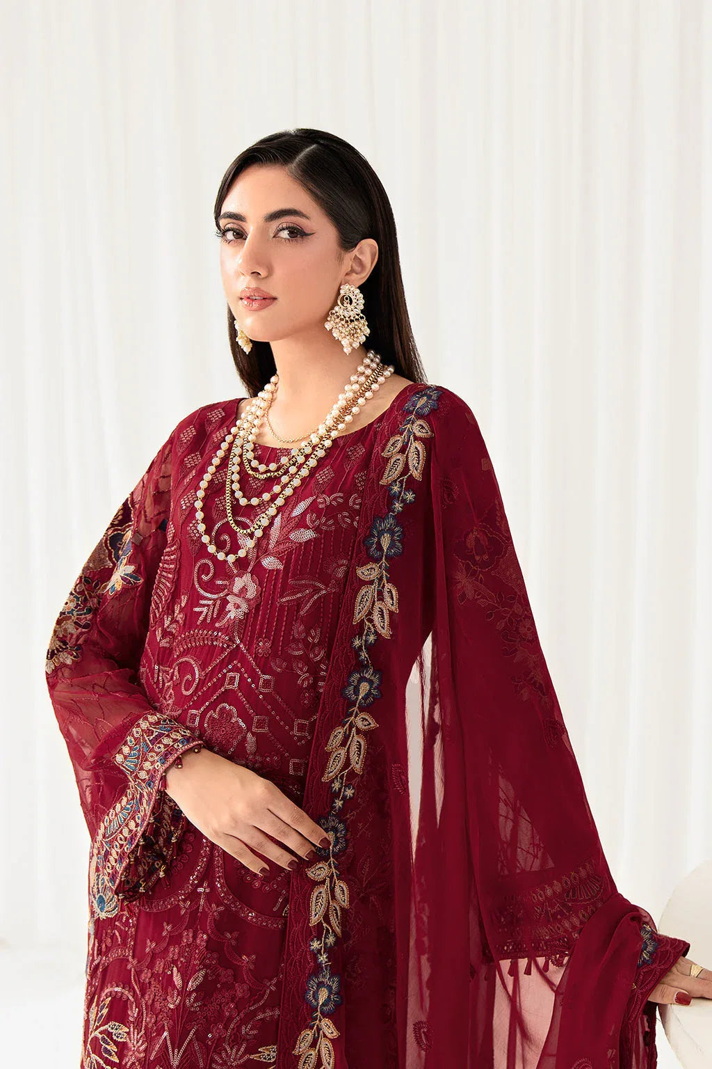 Ramsha | Rangoon Chiffon Collection 24 | D-1004 - Aqsa Fabrics
