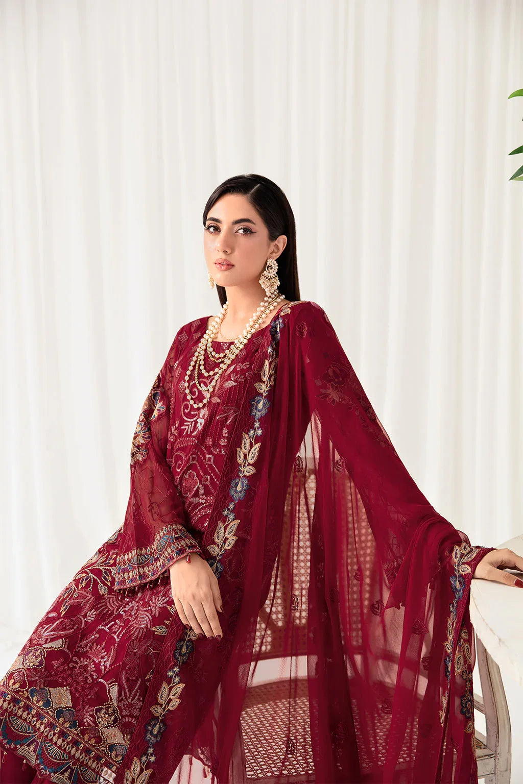 Ramsha | Rangoon Chiffon Collection 24 | D-1004 - Aqsa Fabrics