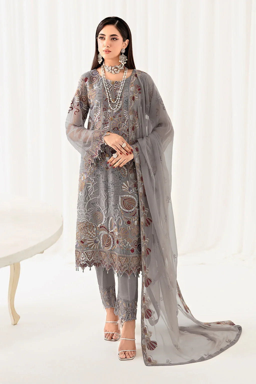 Ramsha | Rangoon Chiffon Collection 24 | D-1006 - Aqsa Fabrics