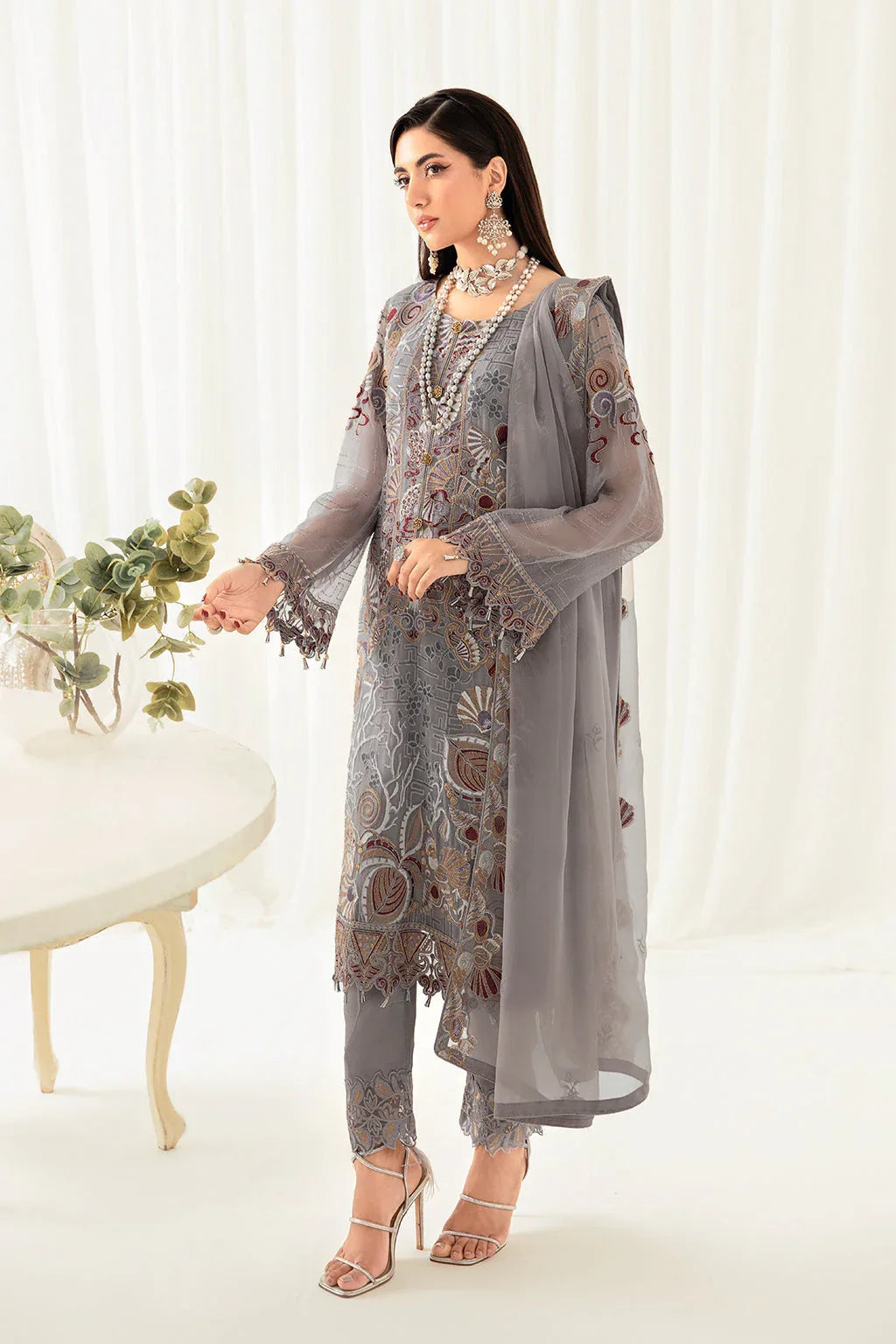 Ramsha | Rangoon Chiffon Collection 24 | D-1006 - Aqsa Fabrics