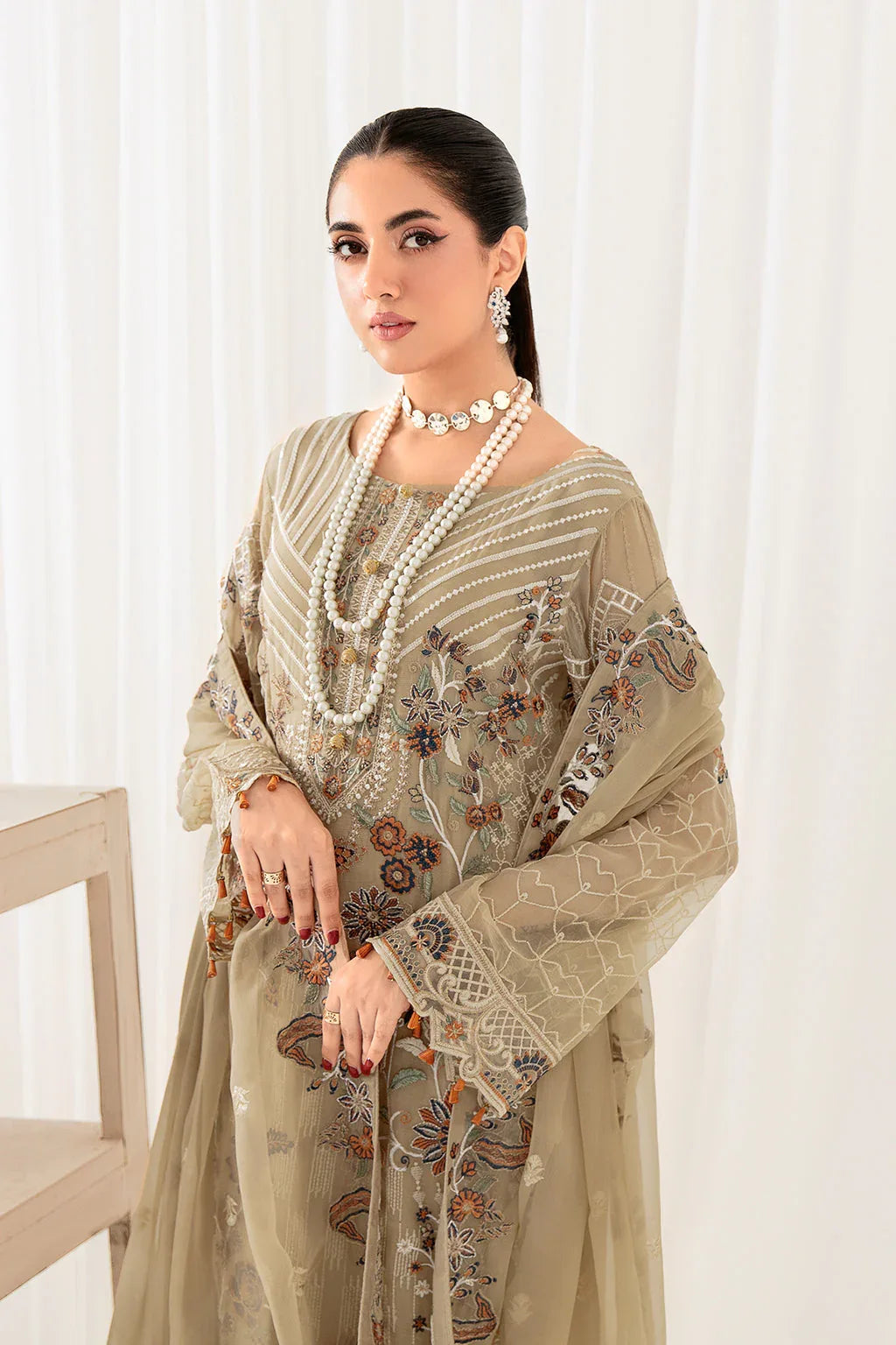 Ramsha | Rangoon Chiffon Collection 24 | D-1001 - Aqsa Fabrics