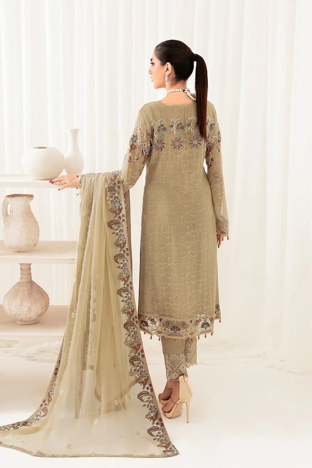 Ramsha | Rangoon Chiffon Collection 24 | D-1001 - Aqsa Fabrics