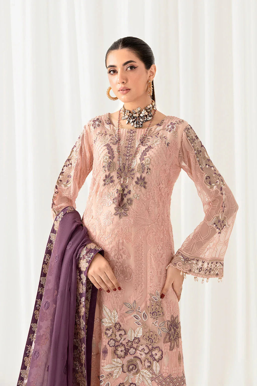 Ramsha | Rangoon Chiffon Collection 24 | D-1007 - Aqsa Fabrics