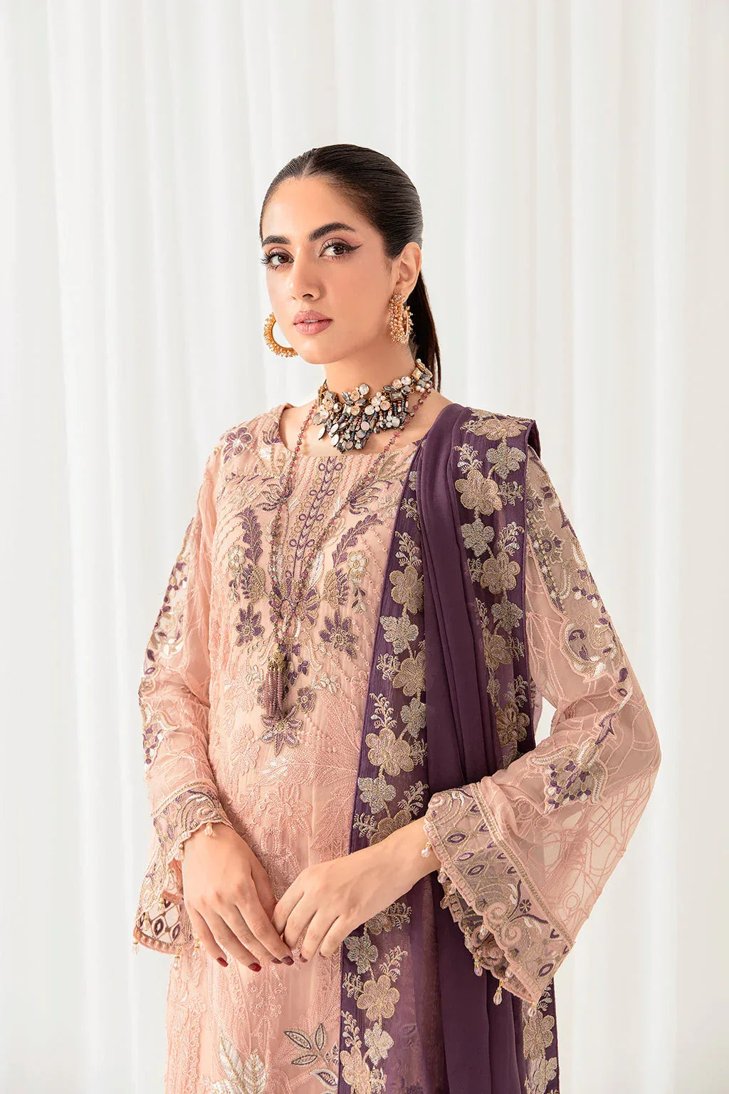 Ramsha | Rangoon Chiffon Collection 24 | D-1007 - Aqsa Fabrics