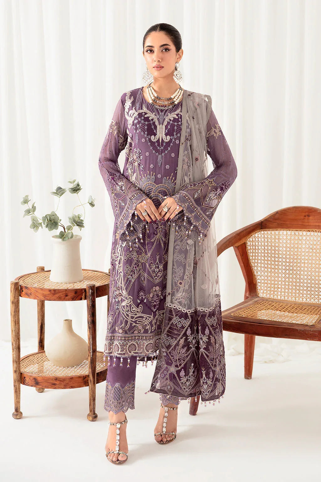 Ramsha | Rangoon Chiffon Collection 24 | D-1002 - Aqsa Fabrics