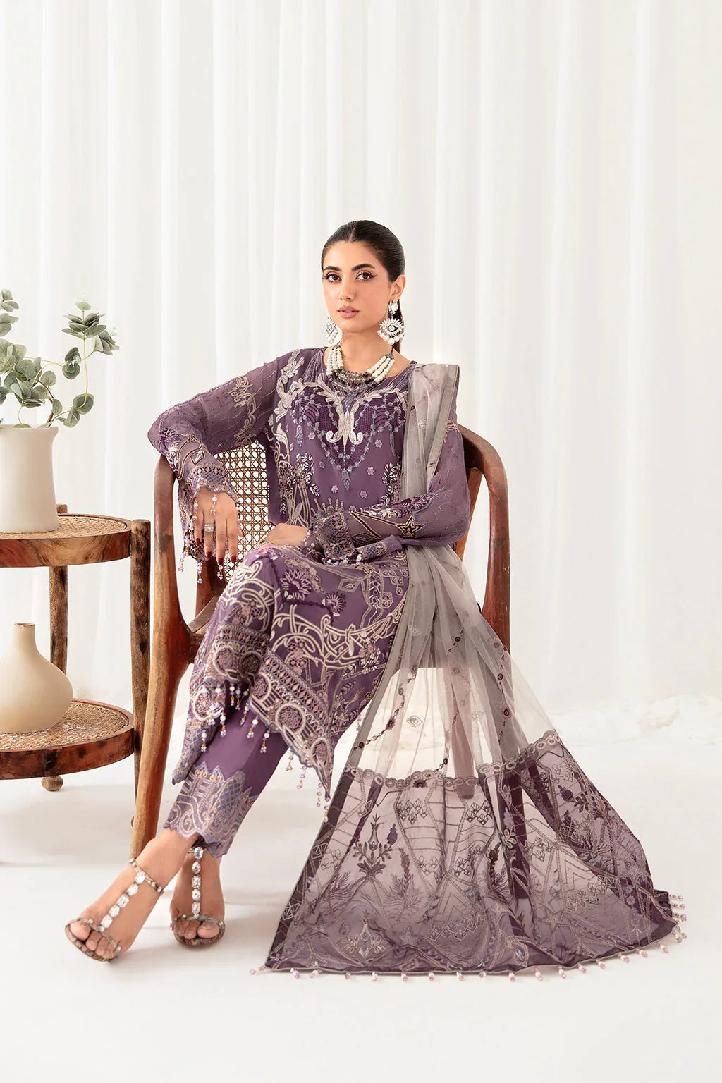 Ramsha | Rangoon Chiffon Collection 24 | D-1002 - Aqsa Fabrics