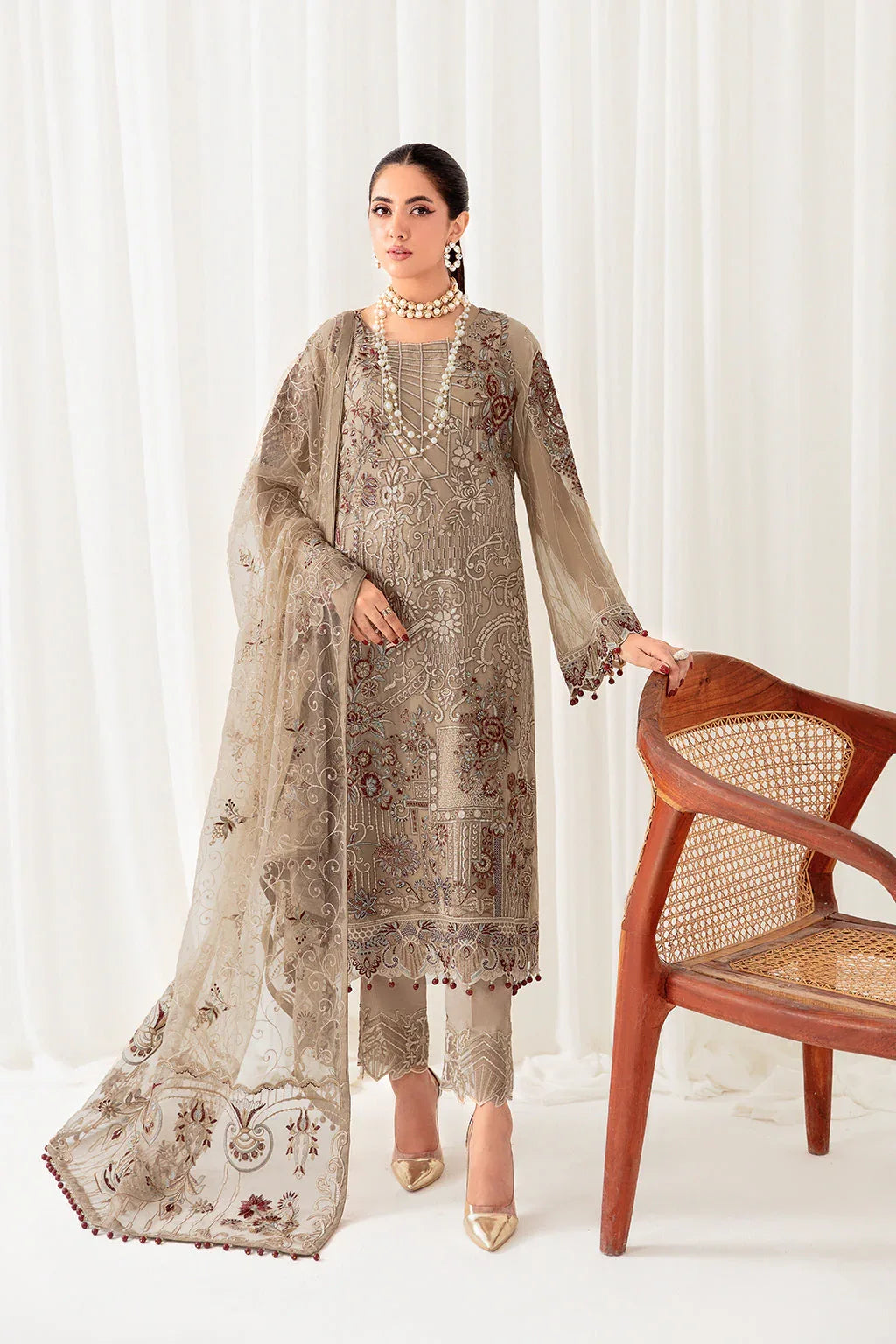 Ramsha | Rangoon Chiffon Collection 24 | D-1009 - Aqsa Fabrics