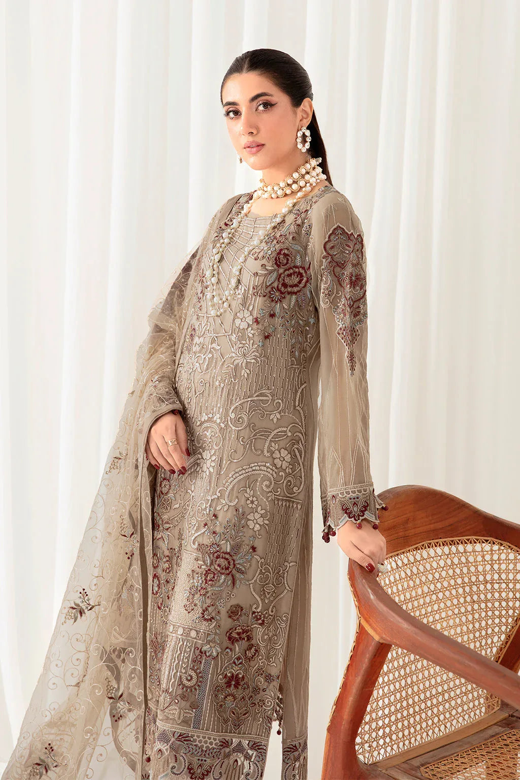 Ramsha | Rangoon Chiffon Collection 24 | D-1009 - Aqsa Fabrics