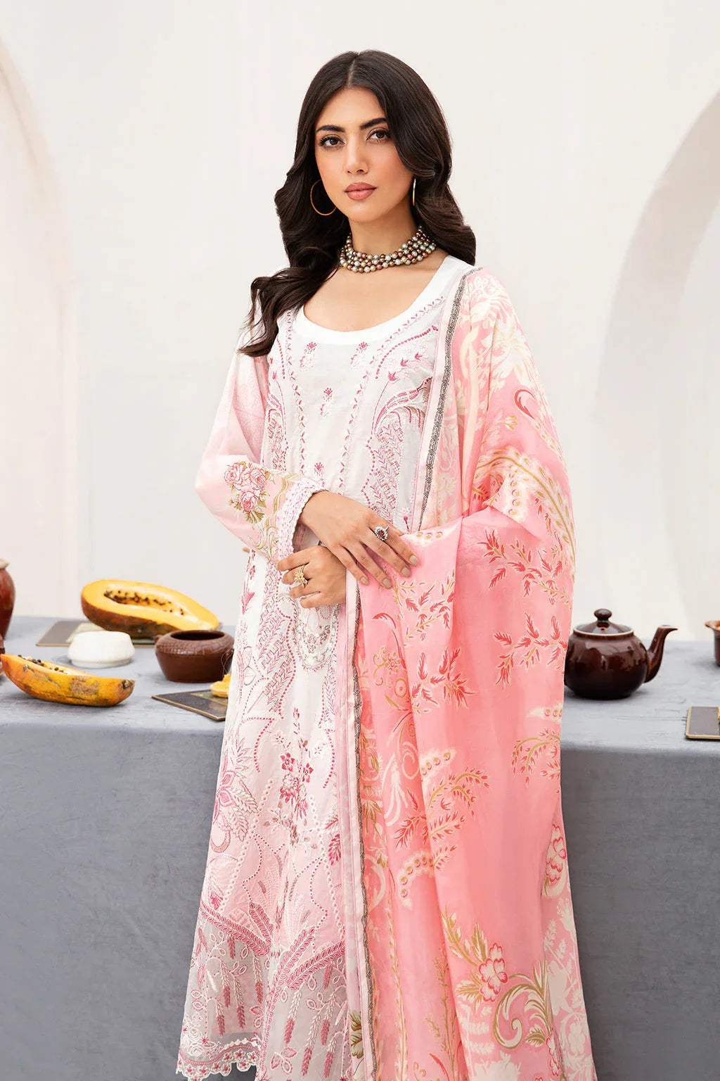 Ramsha | Mashaal Luxury Lawn | L-1104 - Aqsa Fabrics