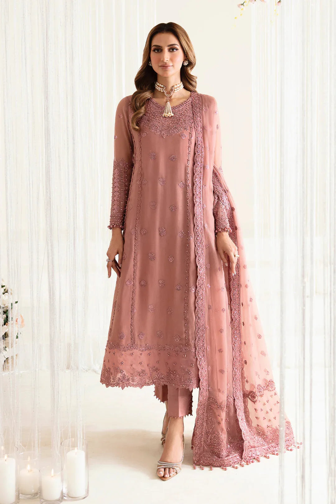 Alizeh | Reena Wedding Edits | AF-HM-4016-CRIMSON - Aqsa Fabrics