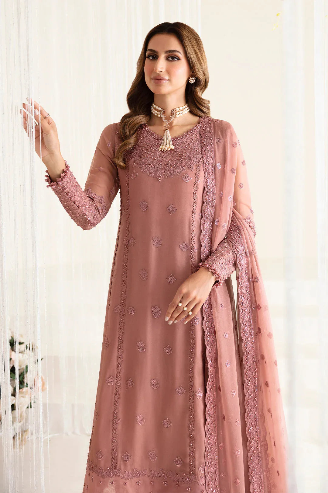 Alizeh | Reena Wedding Edits | AF-HM-4016-CRIMSON - Aqsa Fabrics