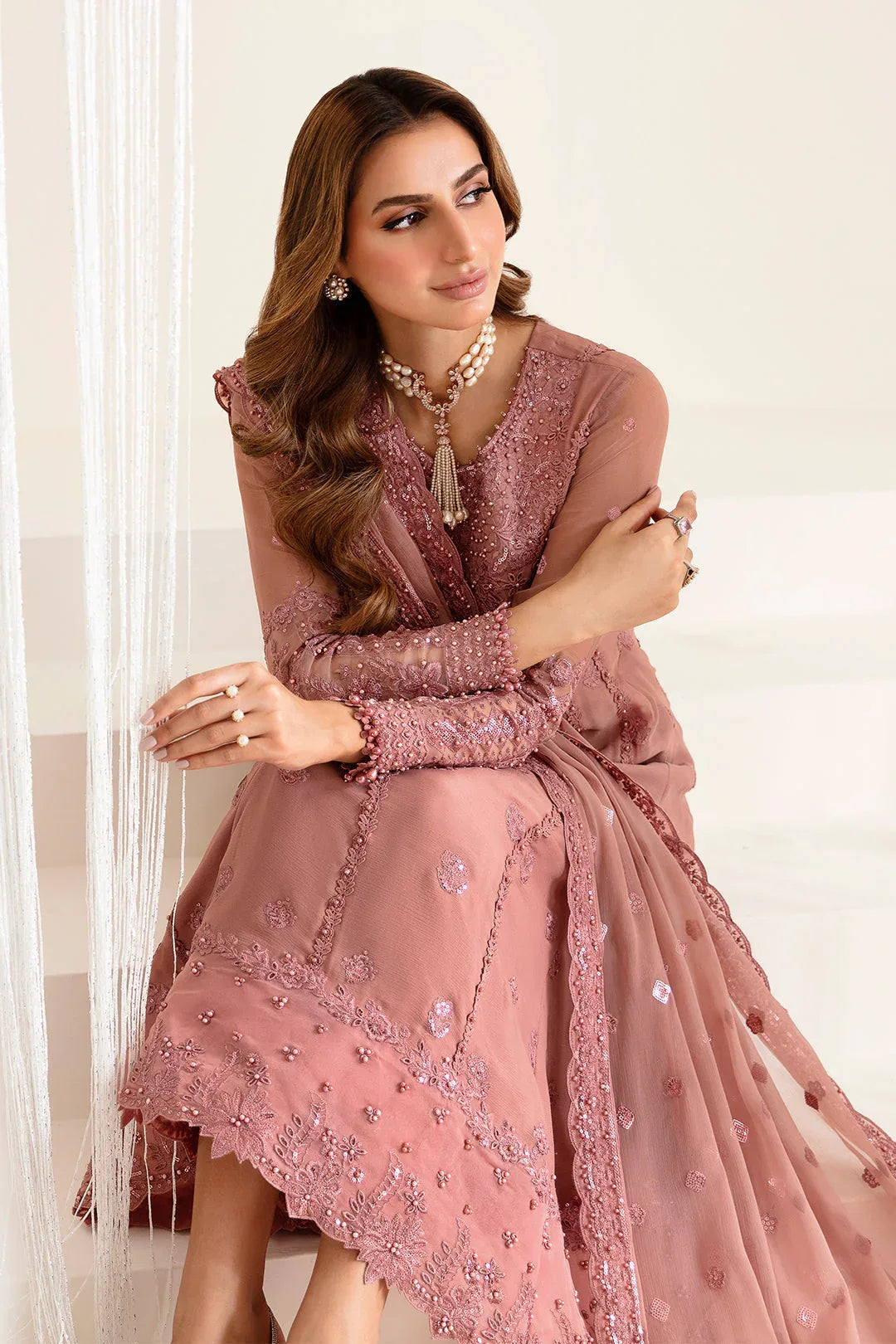 Alizeh | Reena Wedding Edits | AF-HM-4016-CRIMSON - Aqsa Fabrics