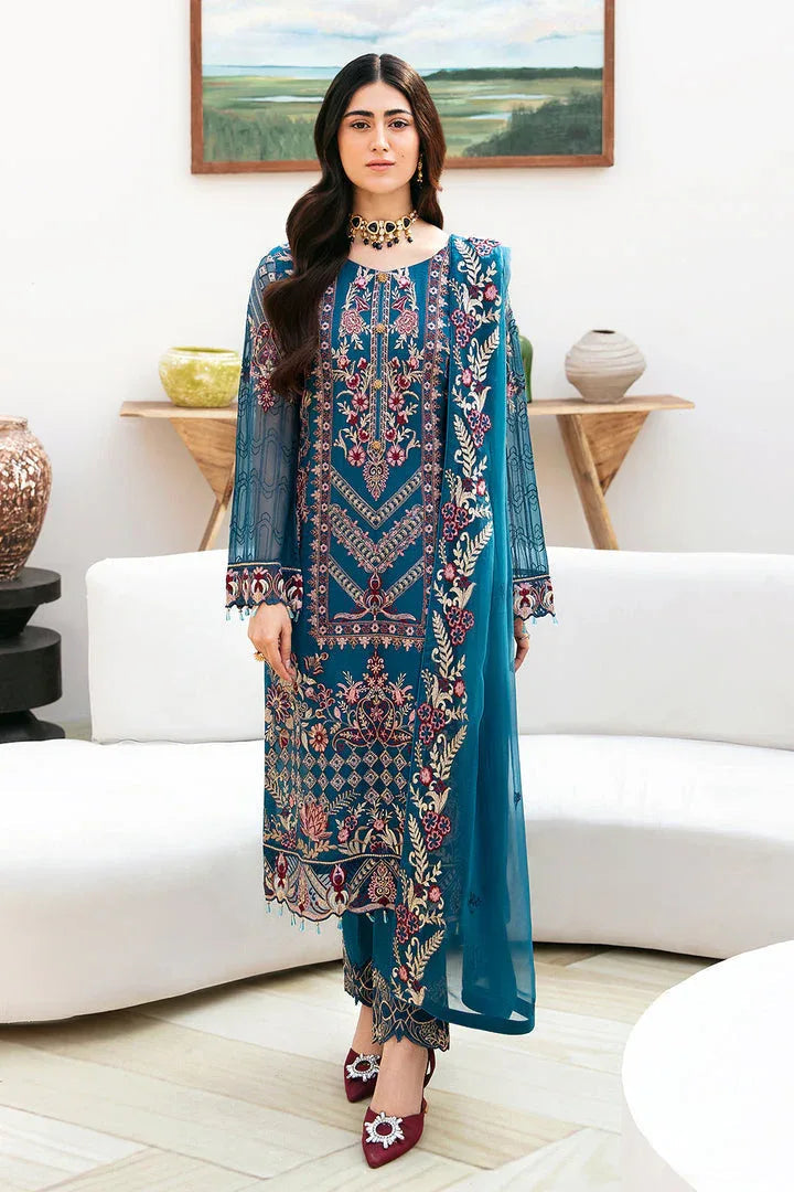 Ramsha | Chevron Chiffon Collection | A-811 - Aqsa Fabrics