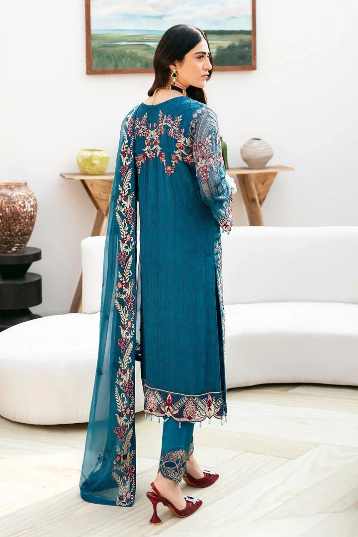 Ramsha | Chevron Chiffon Collection | A-811 - Aqsa Fabrics