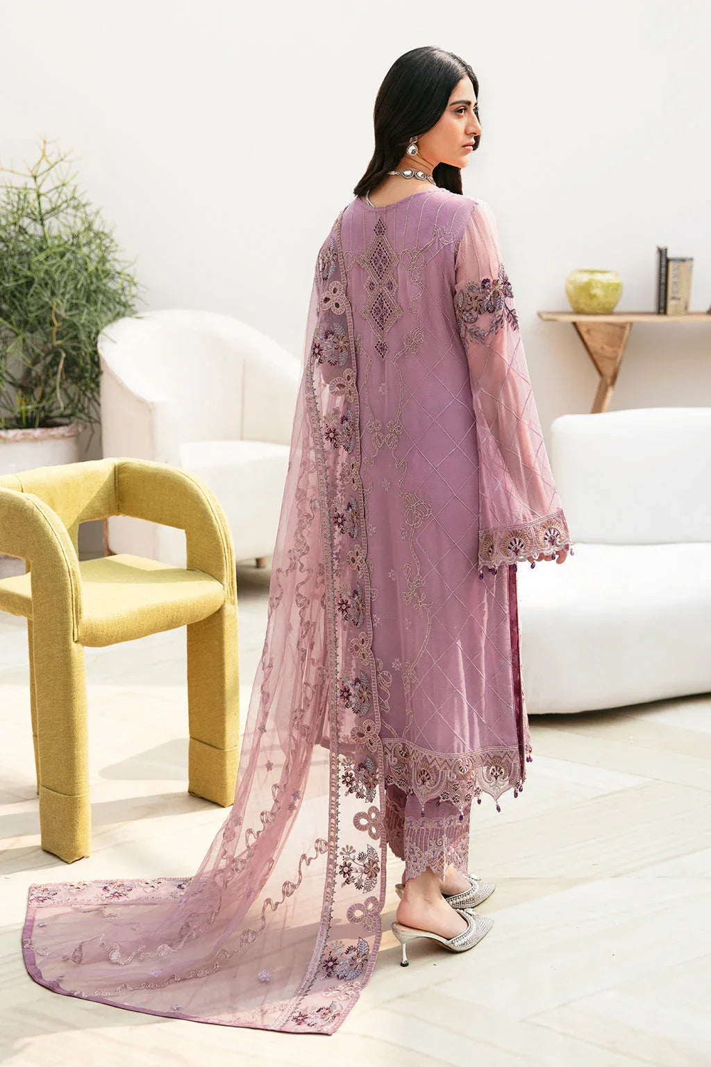 Ramsha | Chevron Chiffon Collection | A-801 - Aqsa Fabrics