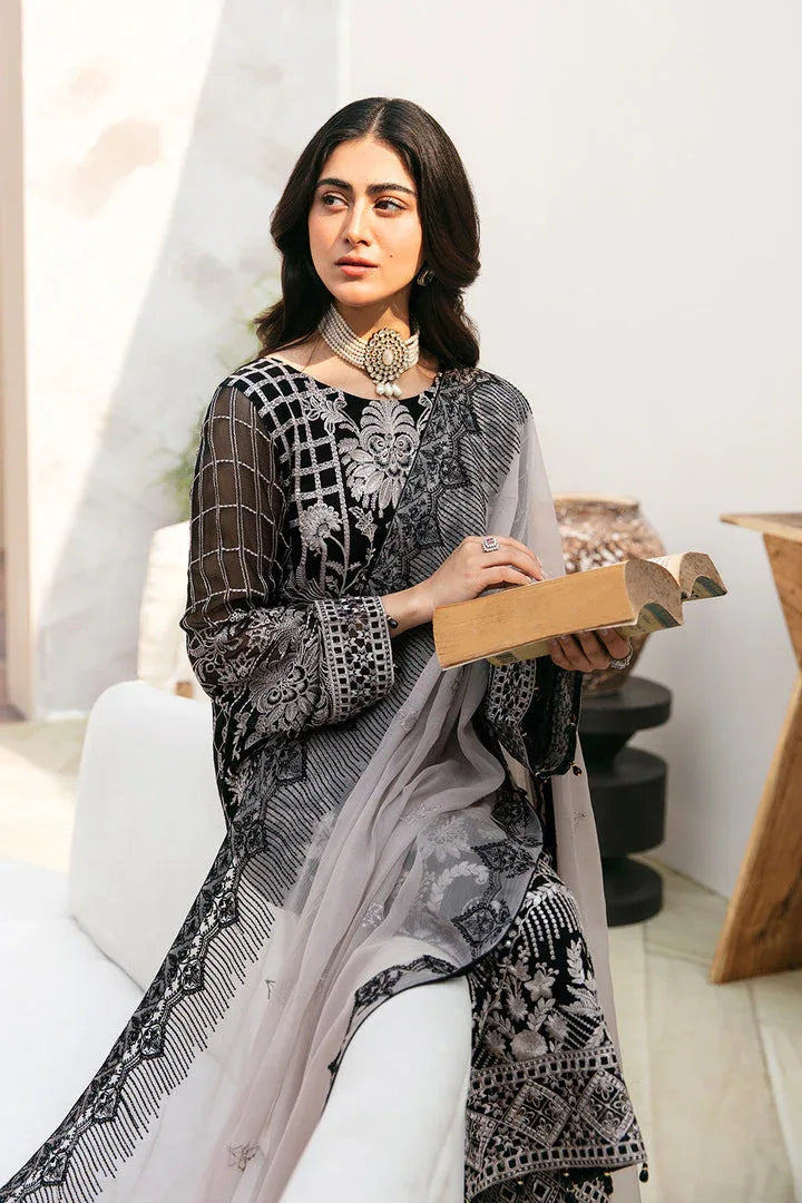 Ramsha | Chevron Chiffon Collection | A-807 - Aqsa Fabrics