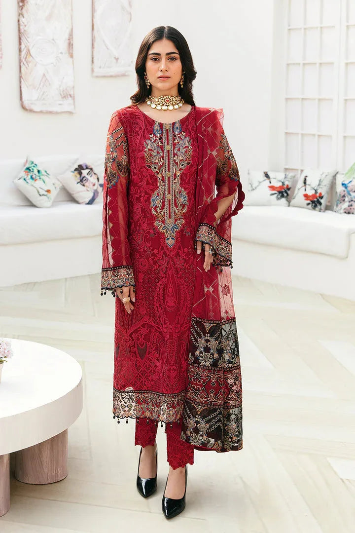 Ramsha | Chevron Chiffon Collection | A-803 - Aqsa Fabrics