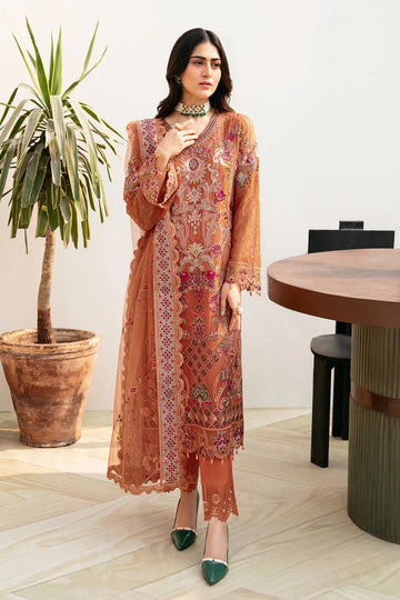 Ramsha | Chevron Chiffon Collection | A-810 - Aqsa Fabrics