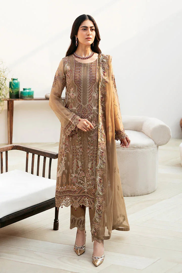Ramsha | Chevron Chiffon Collection | A-812 - Aqsa Fabrics