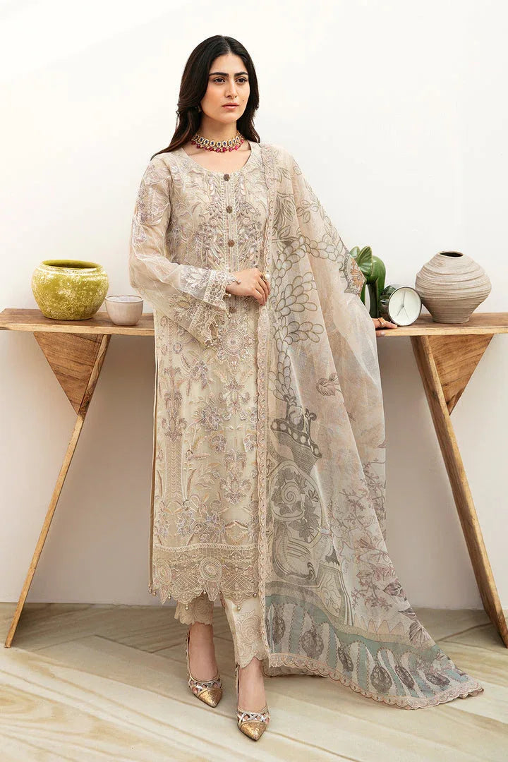 Ramsha | Chevron Chiffon Collection | A-802 - Aqsa Fabrics