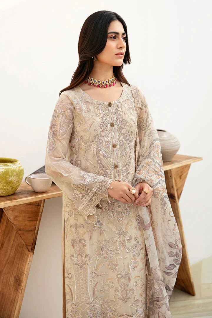 Ramsha | Chevron Chiffon Collection | A-802 - Aqsa Fabrics